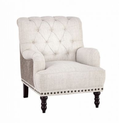 Biella fotel, klasszikus,stílus,mélytűzött,gombozott,karfa,natúr,bézs,fa láb